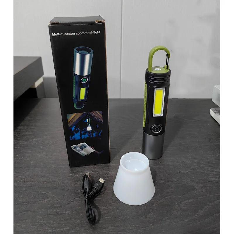 New Emergency Multifunctional Long-range Flashlight Work Light Side Lamp Outdoor Camping High-brightness Flashlight Wholesale