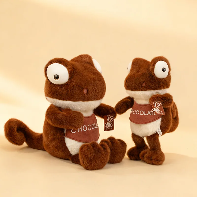 

23cm Fluffy Plush Toys Cute Adorable Maillard Style Chameleon Pig Lizard Stuffed Animals Kids Gifts Room Decorative Seat Cushion