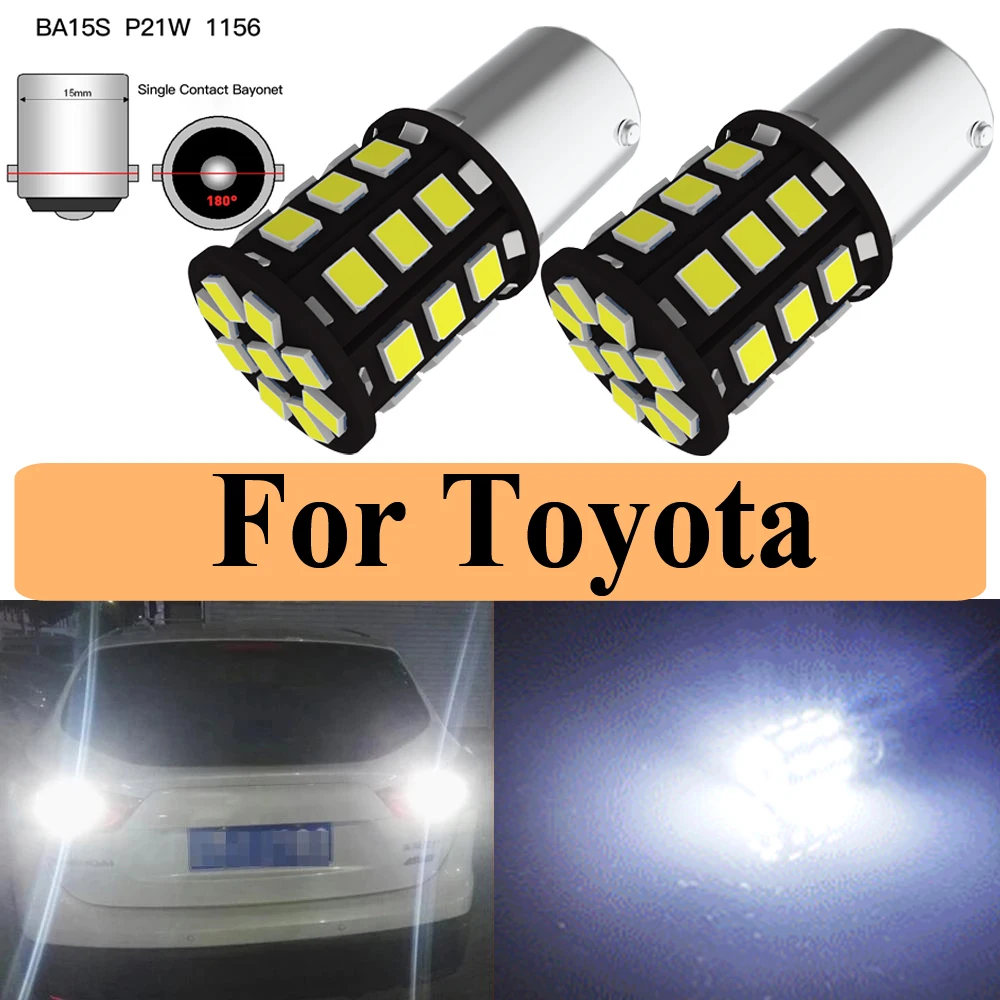 

2PCS P21W LED Backup Lamp Bulb Reverse Light 7506 BA15S Canbus For Toyota Land Cruiser Camry Corolla 4 Runner Celica Hiace MR2
