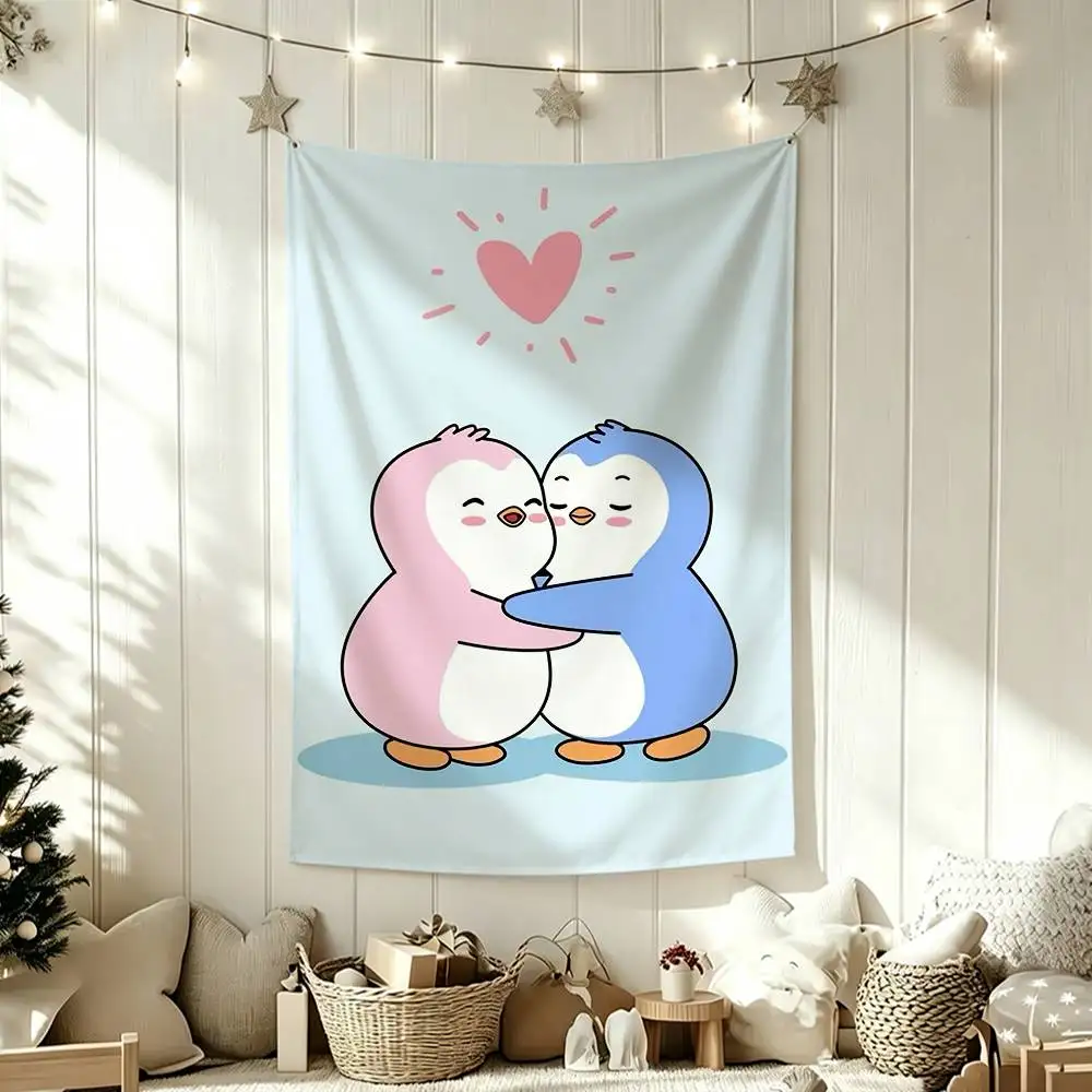 P-Pudgy P-Penguin CUTE Flags Wall Hanging Tapestry Outdoor Garage Room Decorative flag Background Blanket