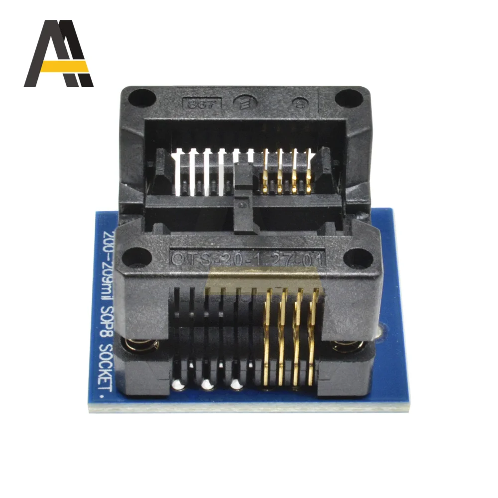 SOP8 To DIP8กว้างที่นั่งกว้าง150mil 200mil Programmer SOP8อะแดปเตอร์ซ็อกเก็ตสีฟ้า/สีเขียวสำหรับ EZP2010 CH341A SO8 Dip 8