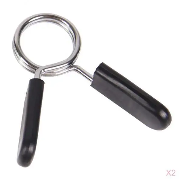 Anti Corrosion Barbell Spring Clip Rubber Grip Handle for Gym Weightlifting Dumbbell Bar 25mm