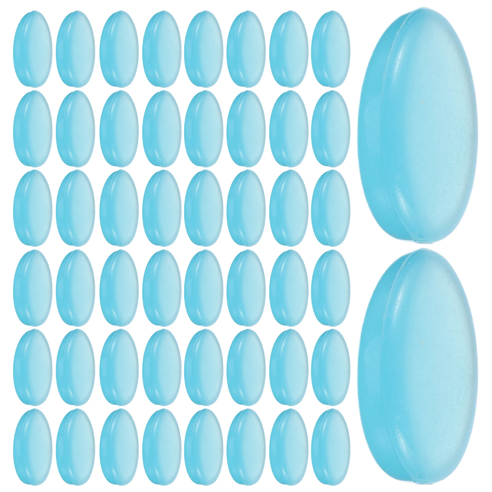

400pcs Luminous Decorative Stones Blue 20-30Mm Glow Pebbles For Fish Tanks Bonsai Potted Plants Garden Pathway Landscaping Resin