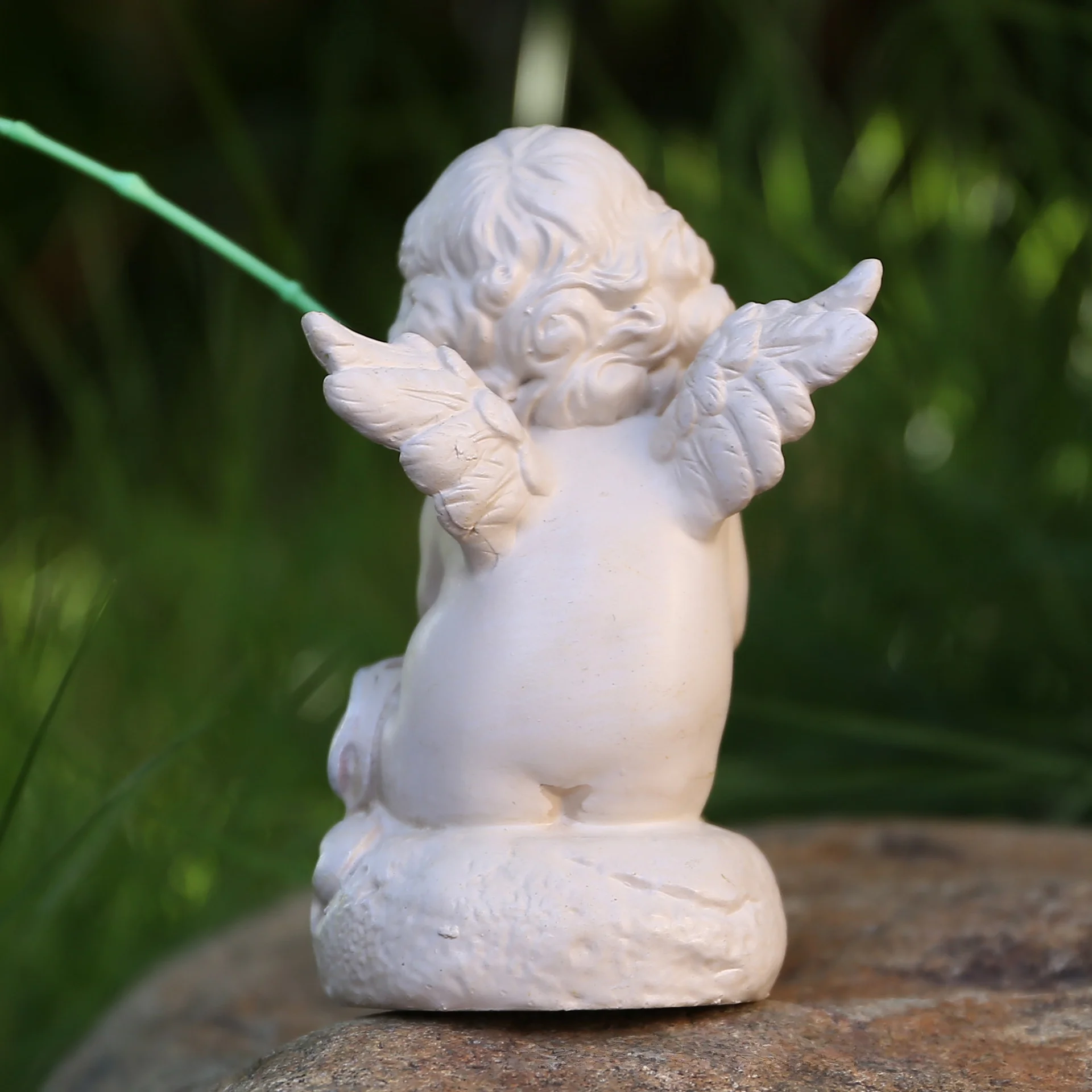 Cupid Fishing Figurine Exquisite Ornament With Fishing Rod And Fish Ideal For Home Garden Decor Ornament Yard & Garden Decors