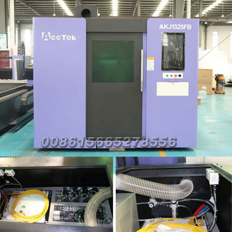 Full Cover Setted Max Raycus 3kw Fiber Laser Cutting Machine Metal Steel Cnc Laser Cutting Machines Small Fiber Laser Cutter