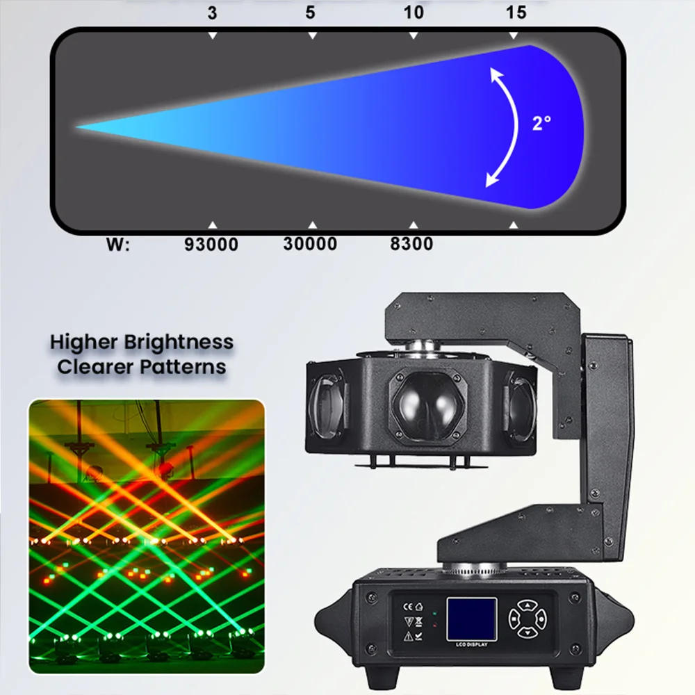 KEMAX 6X40W Fascio LED Testa mobile 240W UFO DJ Feste Luce 3 assi RGBW Strobe DMX Discoteca Luce da palco Effetto luce per Club Show