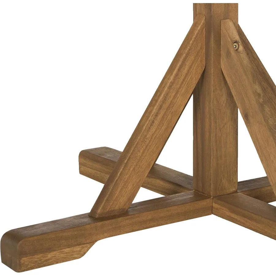 PAT6735A مجموعة خارجية من طاولة Arcata المستديرة لمساحات الفناء والحديقة مع تصميم متين مقاوم للطقس ووضع أنيق #4