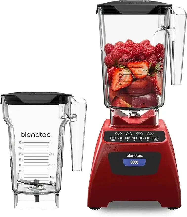 Blendtec Classic 575 Blender- WildSide+ Jar (90oz) and Four Side Jar (75oz) BUNDLE- 4 Pre-programmed Cycles-5-Speeds