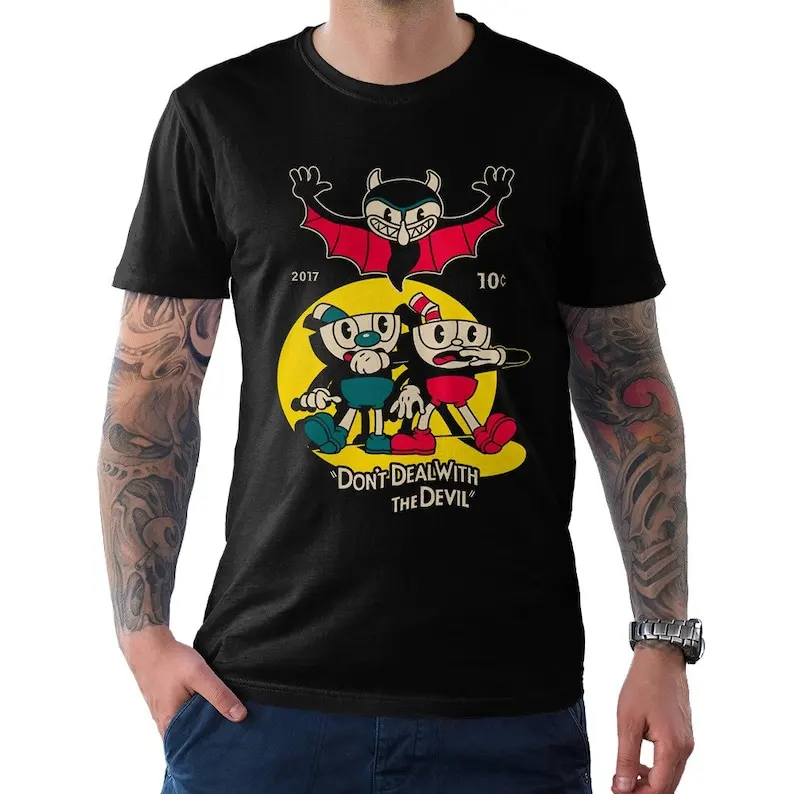 

Cuphead Don't Deal with the Devil T-Shirt, Men's and Women's Sizes (drsh-291)