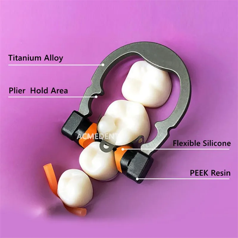 Dental pierścionek ze stopu tytanu Matrix System zacisk garnizon mały i średni