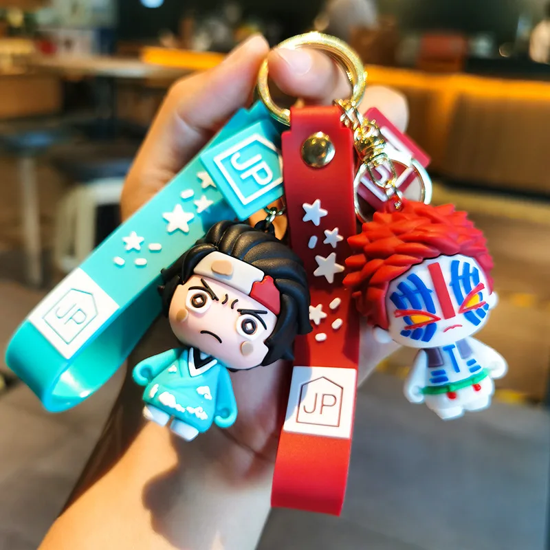 

Creative Demon Slayer Keychain Silicone Figurine Car Keychain Schoolbag Creative Figurine Christmas Gift Anime Cartoon Frind