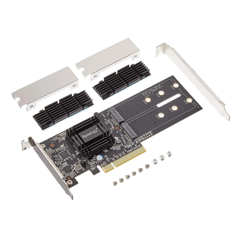 Kartu Pengontrol Synology M2D18 Kartu adaptor SSD M.2 NVMe SATA