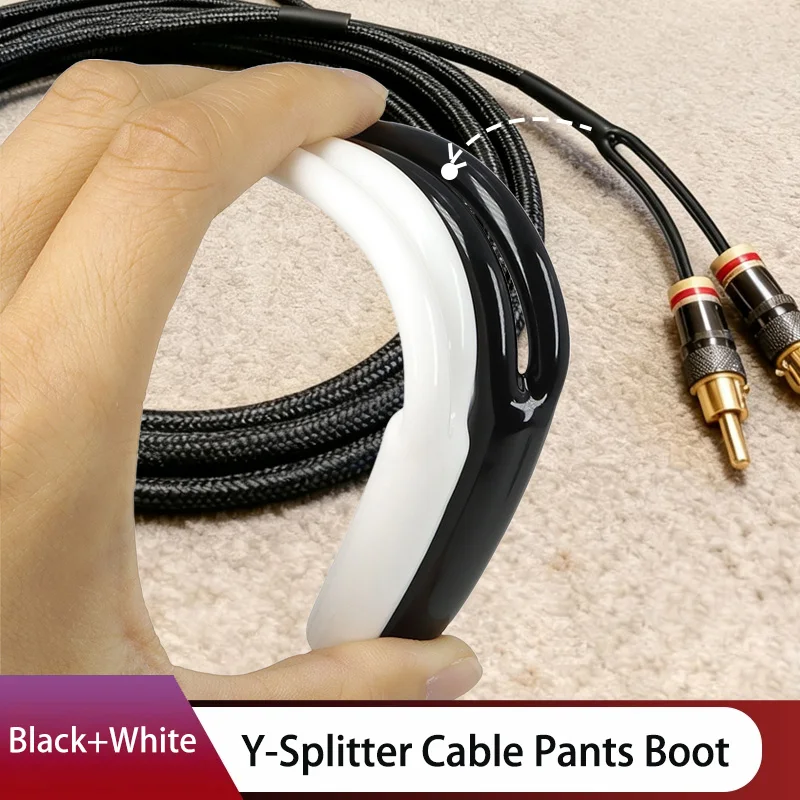 Size 7/9/10/12/15.5mm 1~100P PVC Y Splitter Pant Boot Wire Boots Y-shaped Sleeve Tube Speaker Audio Cable Wire Cable Pants