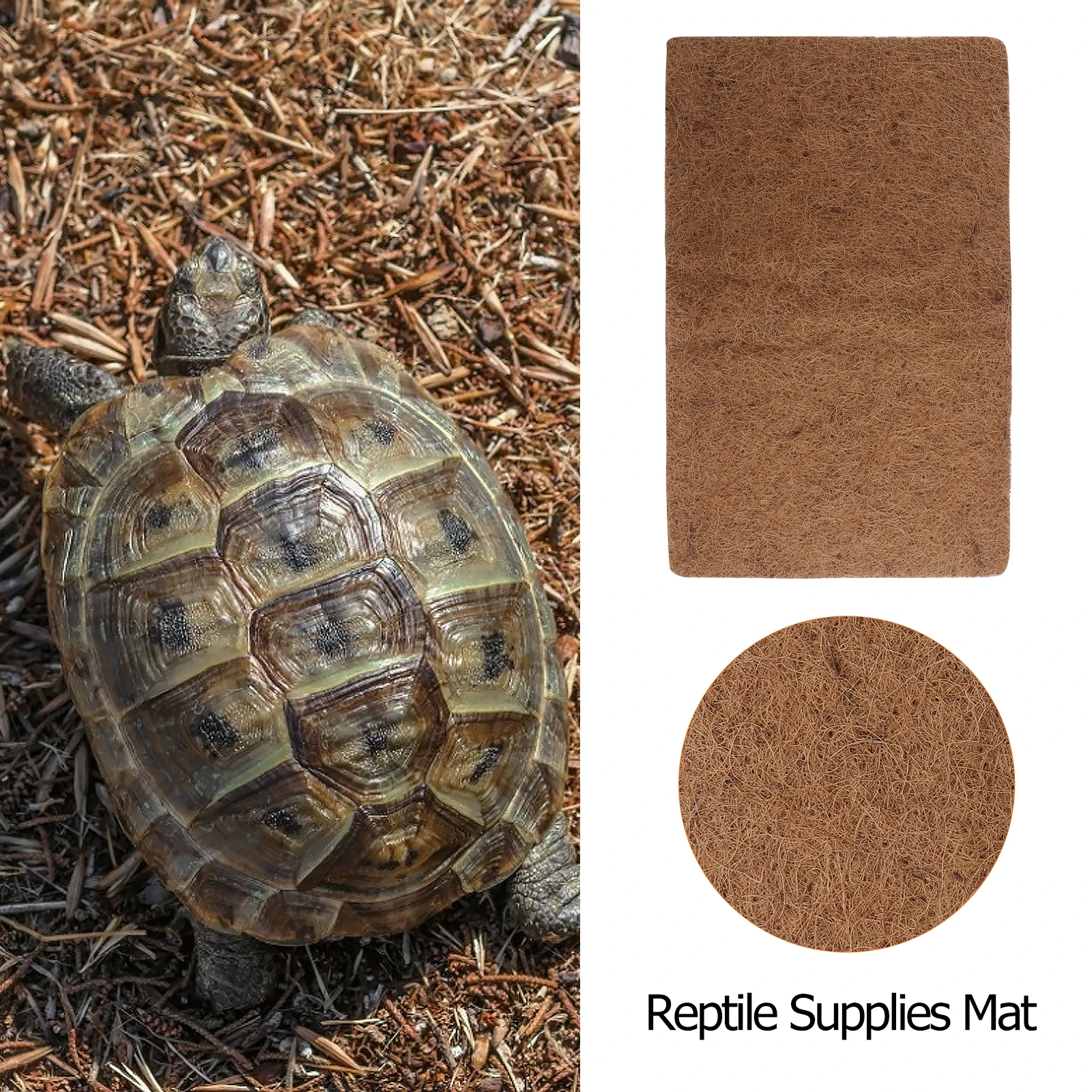 3pcs Natural Coconut Fiber Bedding Breathable Liner For Pet Box Supplies 50X30Cm Reptile Coconut Fiber Reptile Bed Mat Pet