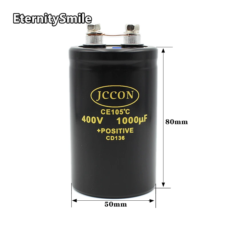 400V1000UF 50x80MM MFD Aluminum Screw Audio Filtering Electrolytic Capacitor 105℃ CD136 Bolt Capacitors 1000UF