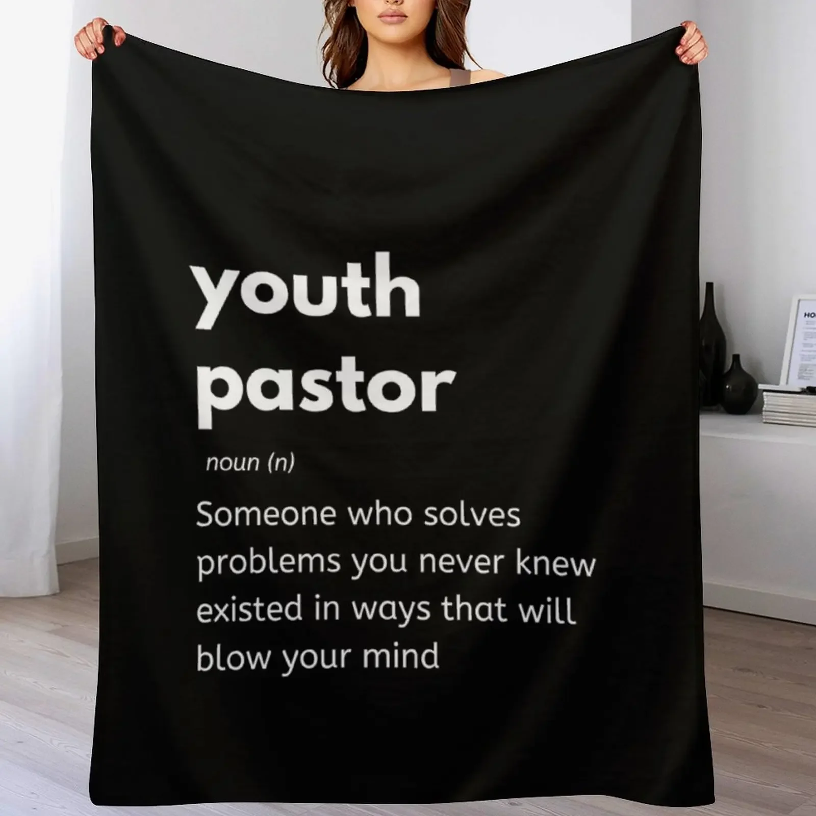 

Youth Pastor Throw Blanket Ultra Plush Cozy Blanket for Napping Sleeping