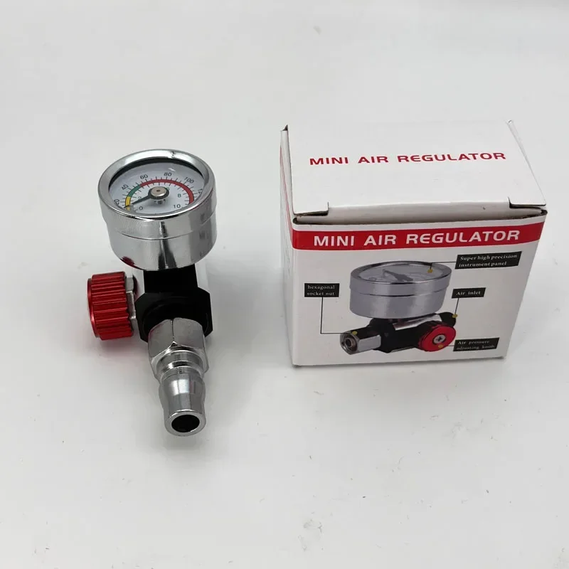 Imagem -02 - Paint Spray Gun Regulador Ajuste de Pressão de ar Hvlp Medidor de Pressão de Cauda Suntool