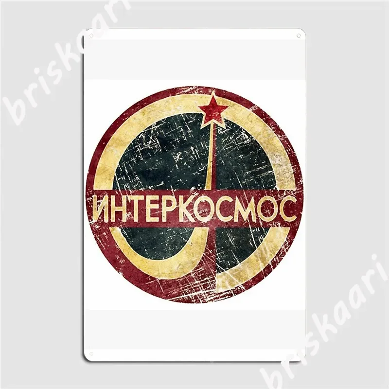 Cccp Interkosmos Metal Signs Cinema Living Room Wall Printing Plaques Tin sign Posters