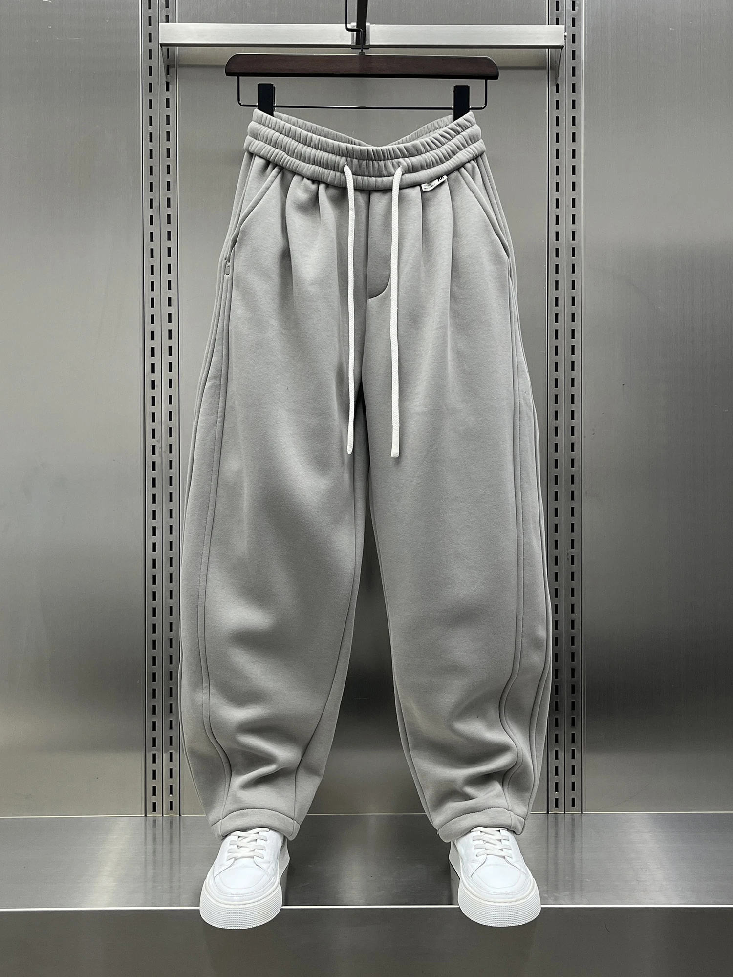 

Ay Fce Lined Thiened Мужские повседневные брюки Spor Sle Длинные брюки Зимние новые модные брендовые свободные прямые брюки...