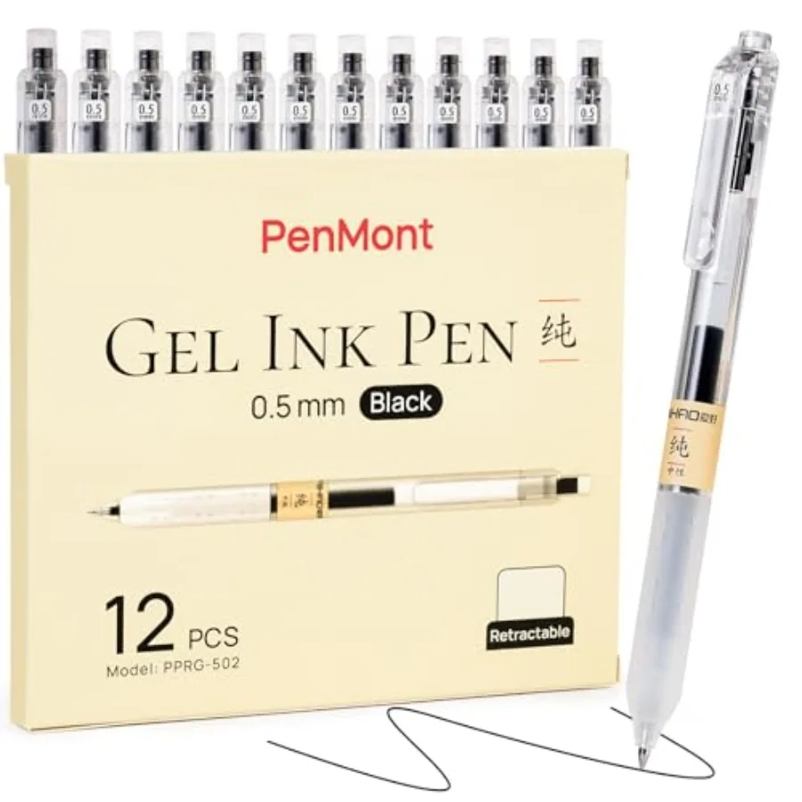 

Выдвижные гелевые ручки-роллеры в японском стиле, гладкое письмо, удобная ручка, 0,5 мм, тонкие черные гелевые чернила для путешествий, письма