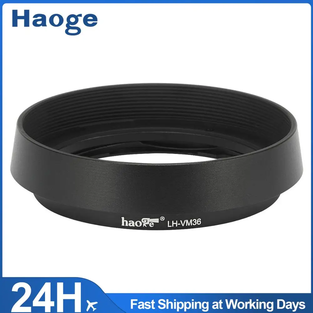 Haoge LH-VM36 Bayonet Metal Round Lens Hood for Voigtlander Nokton 35mm f/1.2 II 40mm 50mm f1.2 VM as LH-8