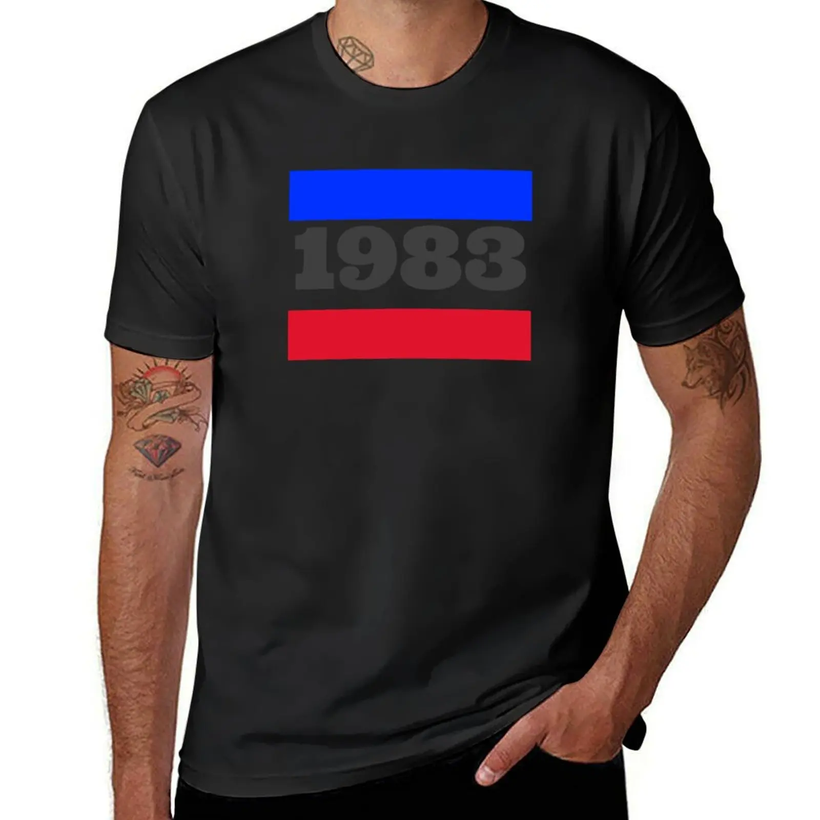 1983 T-Shirt oversizeds anime t shirts for men cotton