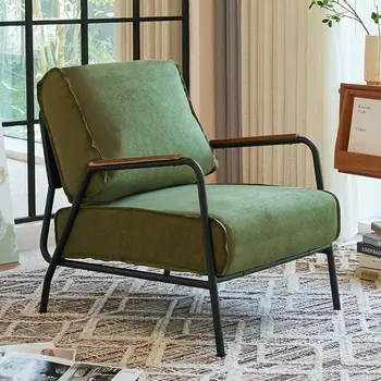모던 싱글 소파 의자, 심플한 거실, 발코니, 다리미 타이거 체어, 레트로 레저, 피로연, 게으른 테이블 및 의자 조합 