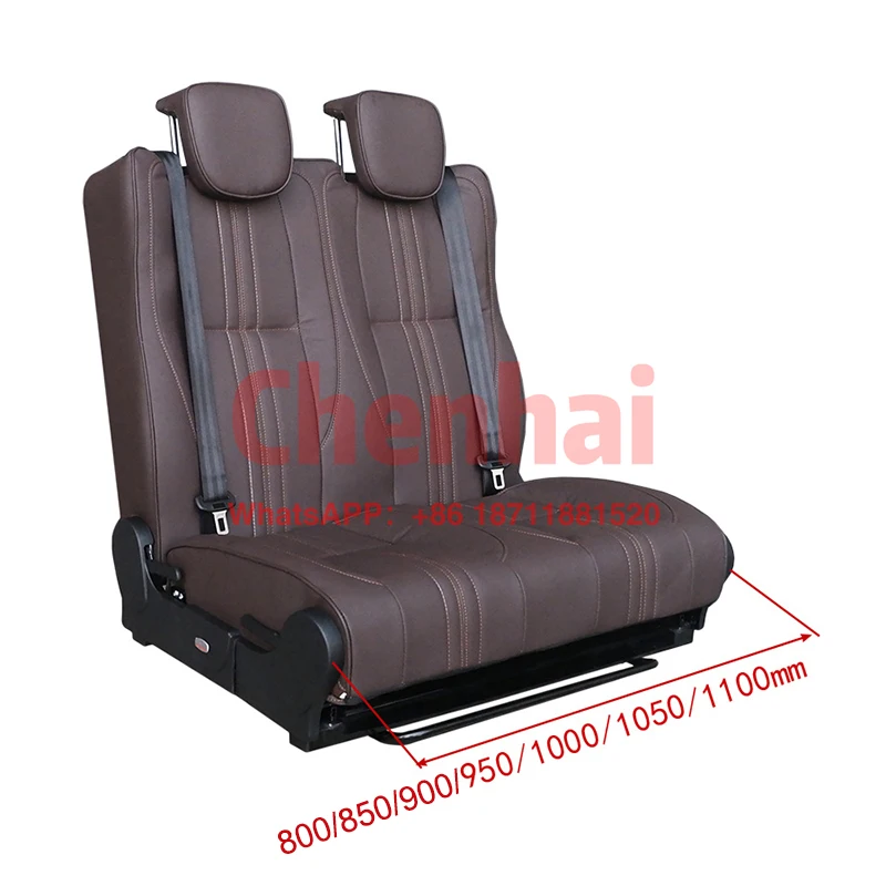 

Складное сиденье из искусственной кожи на 2 человека для Sprinter Ram Promaster Ford Transit RV для кемпера, фургона, собственников