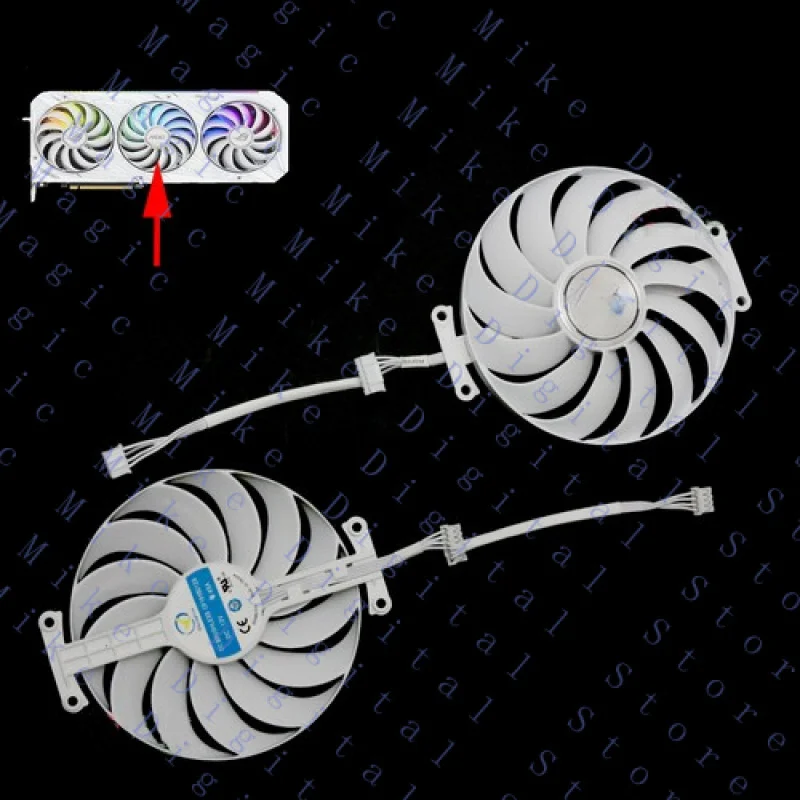 Вентилятор охлаждения видеокарты H Вентилятор процессора для ASUS ROG RTX 3090 3080 3070 STRIX WHITE