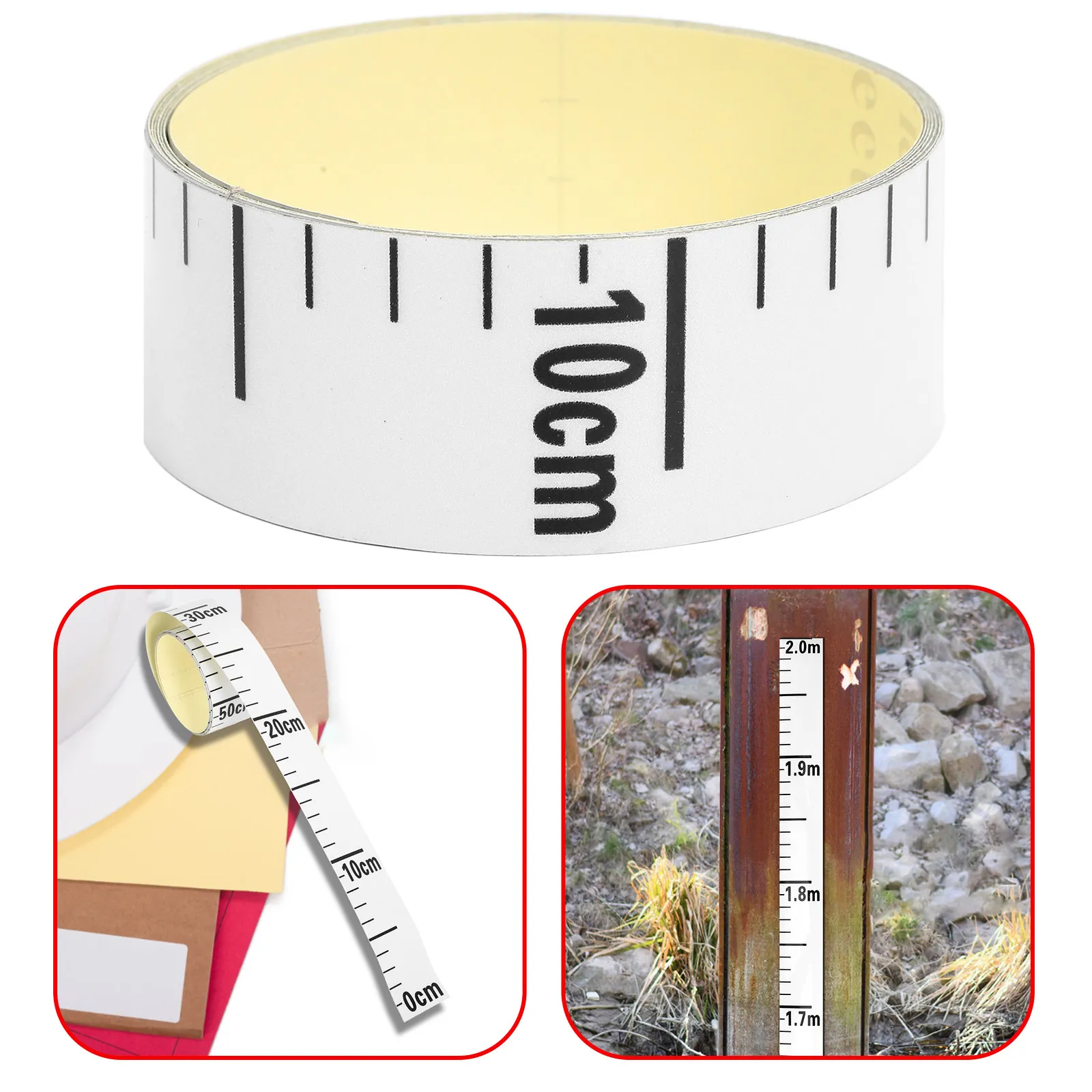 

Water Level Sticker Self-Adhesive Reflective Scale for Pool Pond Aquarium Tank Measuring Tool High Visibility Precise Level