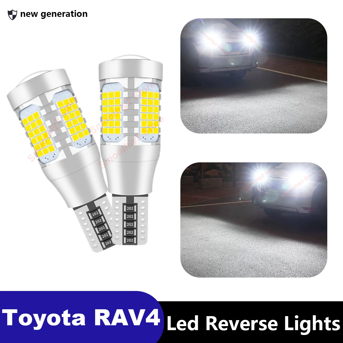 

Для Toyota RAV4 2006-2022 2007 2008 2010 2017 2019 2020 светодиодная лампа заднего хода 2 шт. T15 белая CANBUS без ошибок светодиодные фонари для автомобиля