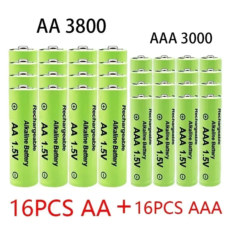 100% Original 1.5V AA3.8Ah+AAA3.0Ah Non rechargeable battery NI-MH 1.5V  battery for Clocks mice computers toys so on.