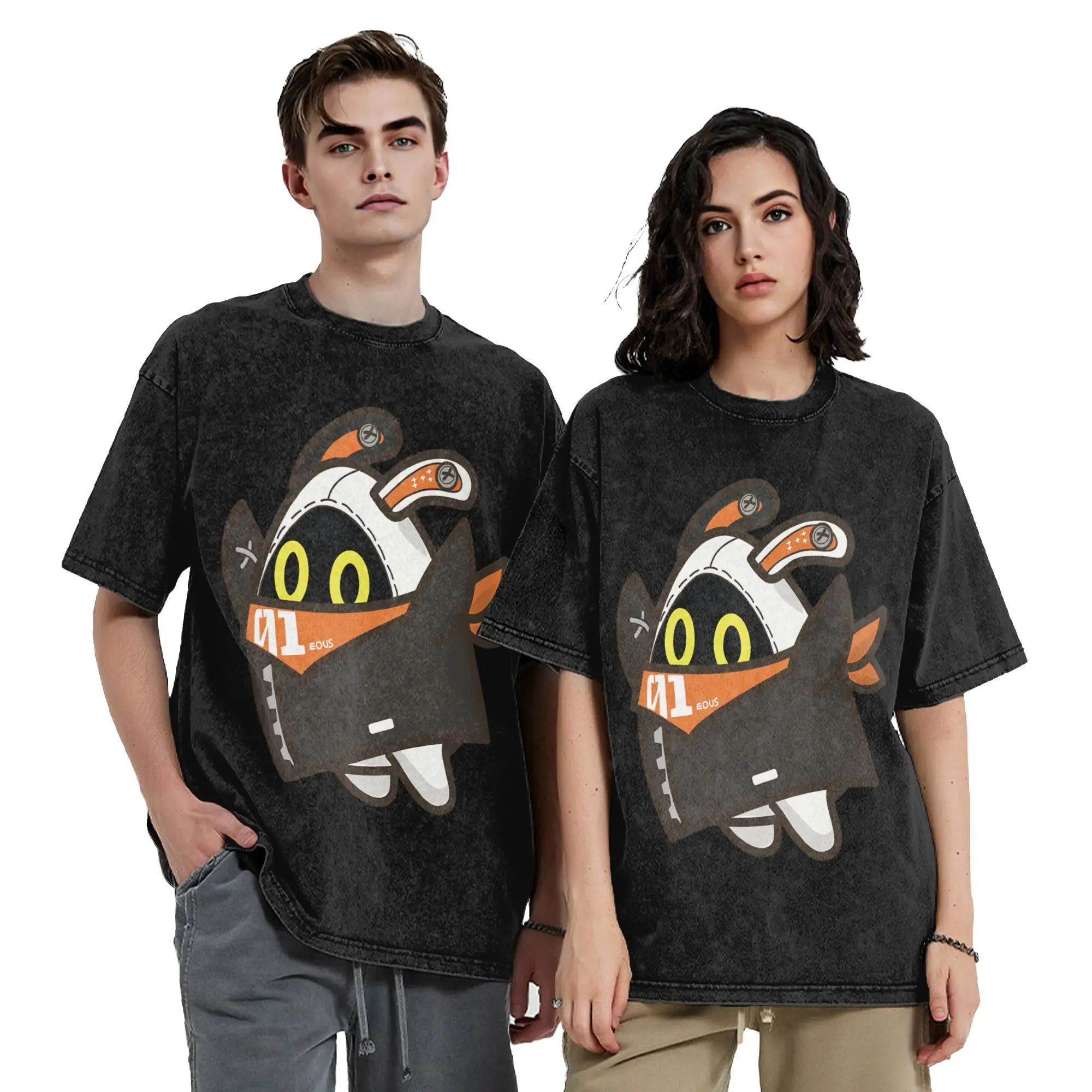 EOUS Zenless Zone Zero T Shirt Hip Hop Washed 100% Cotton High Street T-Shirts  Cool Men Women Tops Streetwear Printed Tees