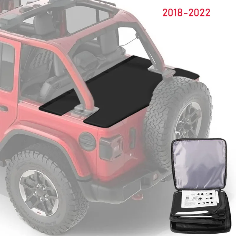 

Cargo Tonneau Cover Fit for Jeep Wrangler JL Unlimited 2018-2022 ,4 Door Rear Trunk Security Shade Luggage Privacy JLU Tailgate