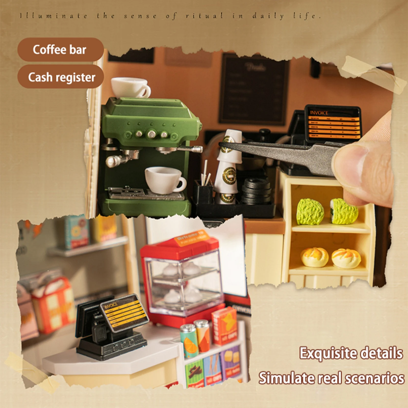 Scena DIY Mini Wykwintny Dom do Składania Model Oświetlenie Klocki Konstrukcyjne Puzzle 3D Zabawki Prezent