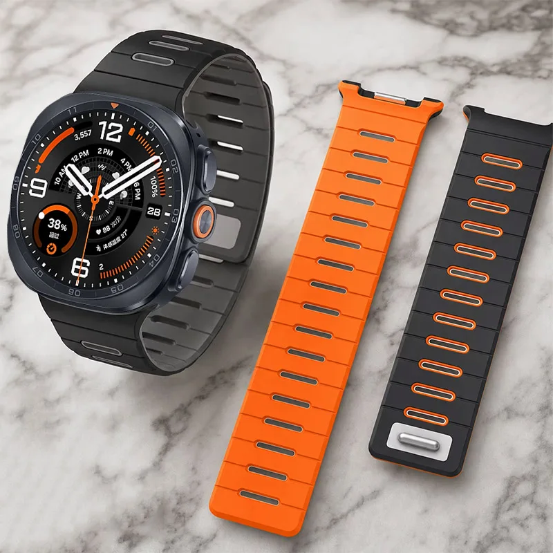 Magnetic Silicone Band For Samsung Galaxy Watch Ultra2 2026/Ultra 47mm Correa For Galaxy Watch 9/8 40mm 44mm 8Classic 46mm Strap