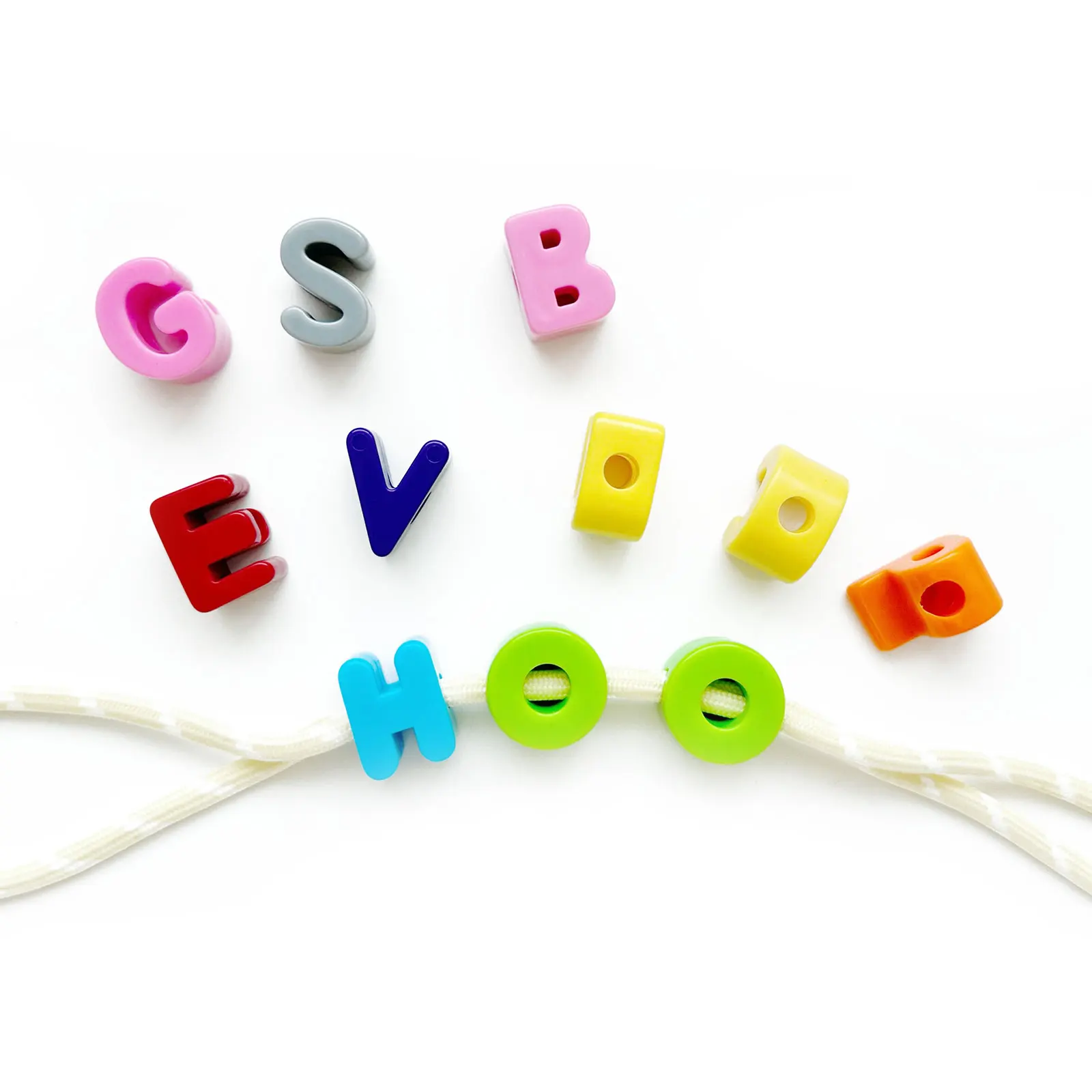 Colorful English Alphabet Letters Beads For Jewelry Making DIY Crafts Decorations Phone Chain Keyring Beadable Pens Accessories
