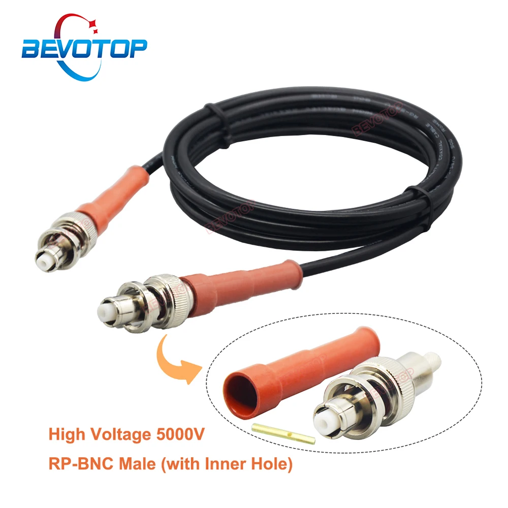 RG58U 5000V SHV RP-BNC Male to RPBNC Male Jack 5KV High Voltage Power Audio Cable RG58-U High Quality RF Coaxial Jumper Pigtail