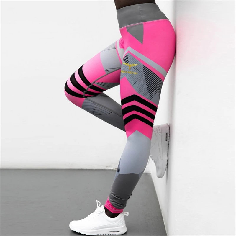 HDDHDHH Brand Printing Digital Print Geometric Pattern Women\'s Yoga Fitness Leggings