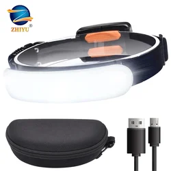 Linterna frontal de 31 LED con batería integrada, potente linterna frontal recargable por USB, reflector de trabajo portátil impermeable para exteriores, pesca