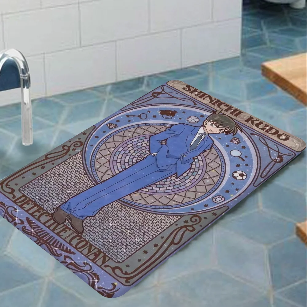 Detective Conan Floor Mat Rectangle Anti-slip Home Soft Badmat Front Door Indoor Outdoor Mat Hotel Decor Mat