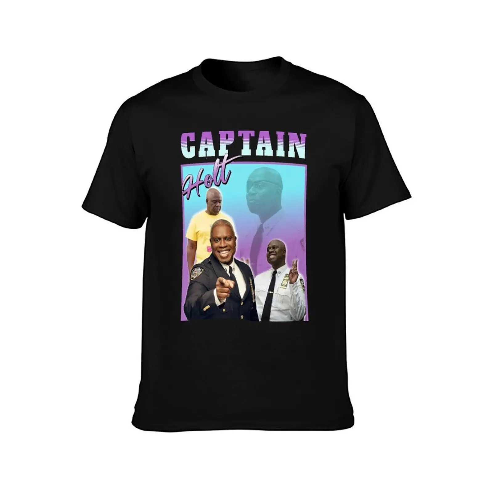 Captain Holt Homage T-Shirt Basic Solid Color Casual Tee Shirt