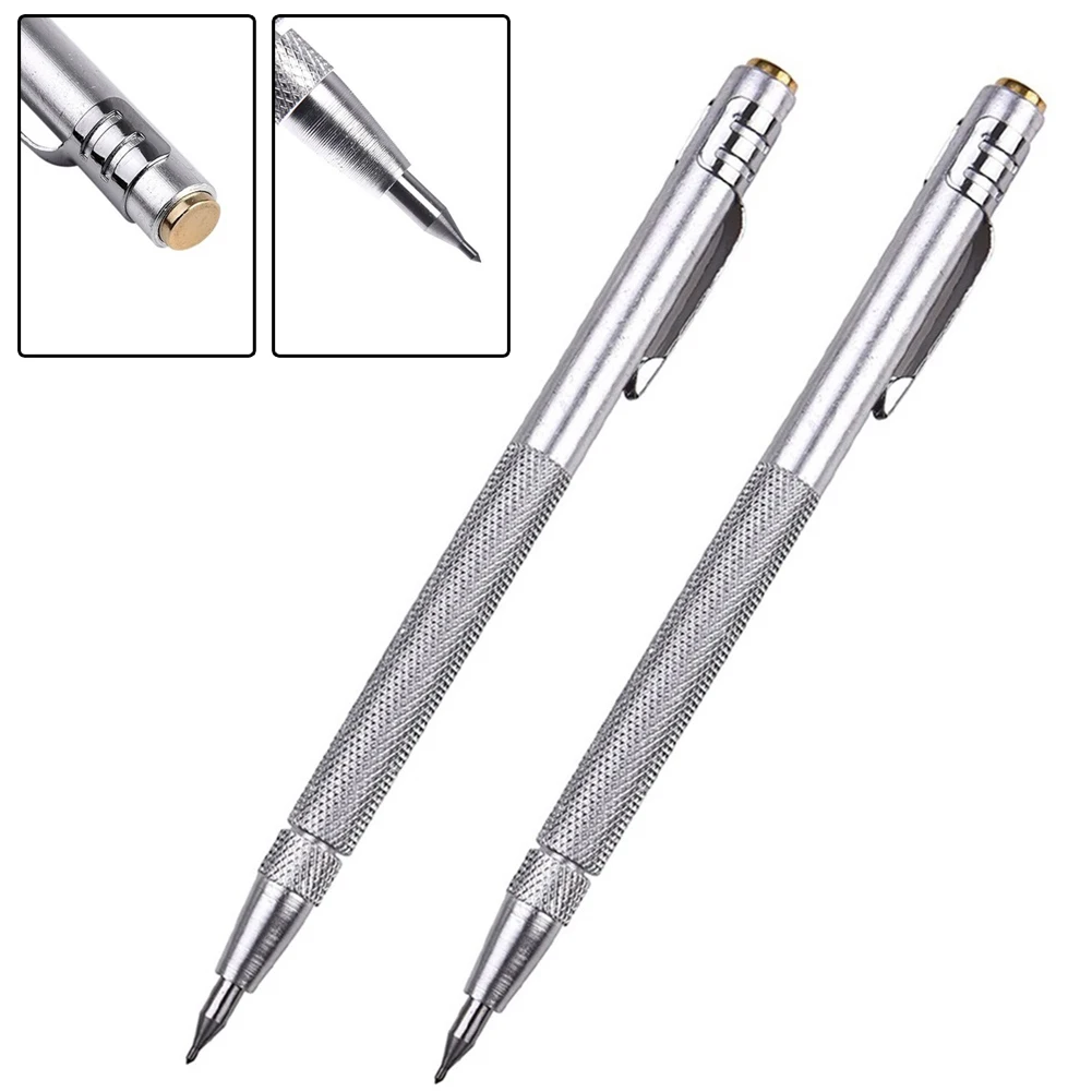 Caneta cerâmica Scriber com ponta de carboneto, Nib mutável, gravura Workshop Equipment, Caneta para vidro, Artesanato, 14cm, 2Pcs