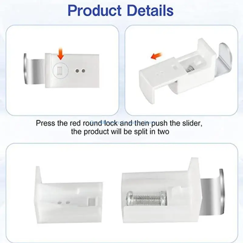 Y9UC مشبك بسيط Plissee Blind Brackets Plissee Blind دعم الأجهزة للتثبيت السريع في المنازل والمركبات الترفيهية
