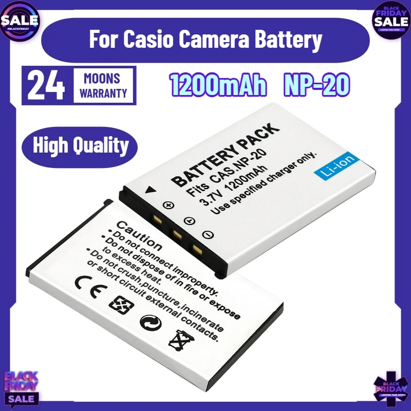 1200mAh NP-20 Camera Battery for Casio NP-20 Camera Battery
