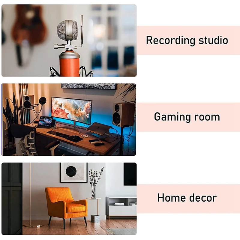 RISE-6 Pack Acoustic Panels High Density Soundproof Wall Panels Sound Absorbing Tiles For Recording Studio,Ceiling,Office,Etc