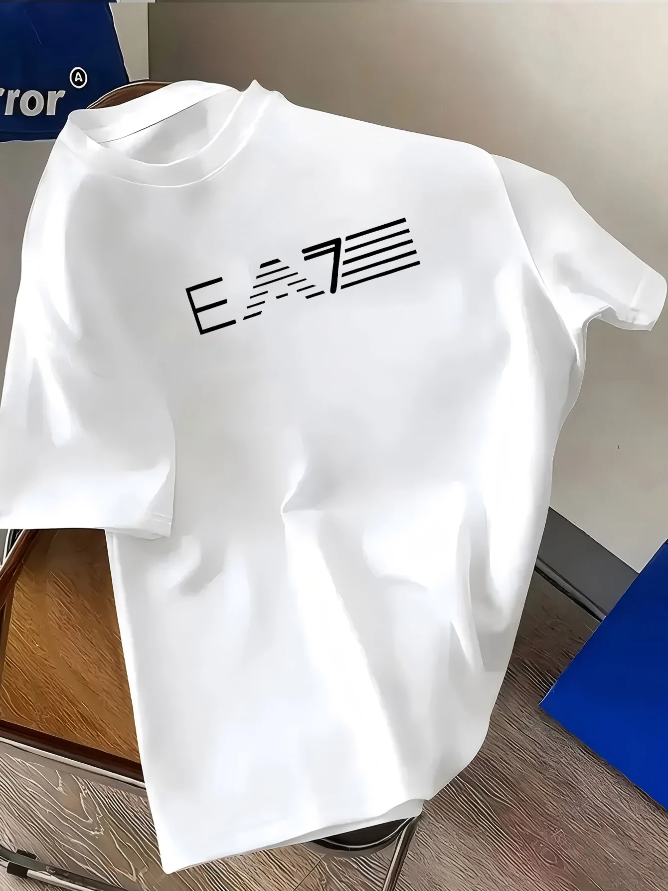 منتج صيفي جديد مطبوع تي شيرت رجالي من القطن الخالص برقبة دائرية وأكمام قصيرة مريح وعصري ومتعدد الاستخدامات #2