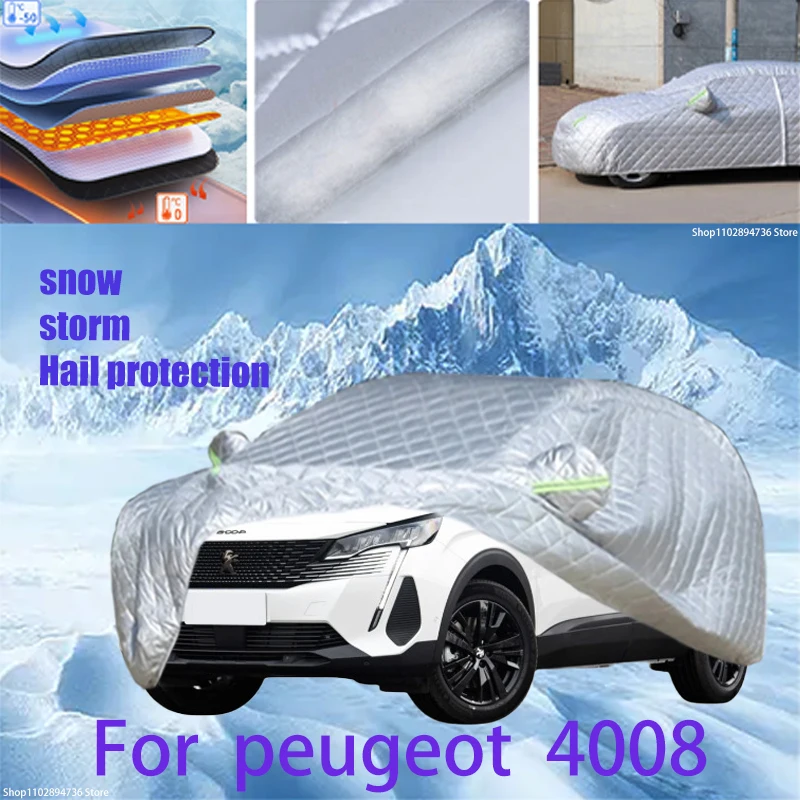 

For peugeot 4008 Outdoor Cotton Thickened Awning For Car Anti Hail Protection Snow Covers Sunshade Waterproof Dustproof