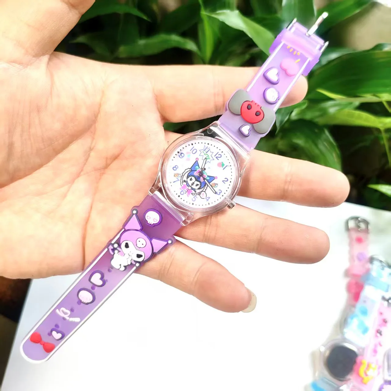 Sanrio Watch Hello Kitty children Watches Printed Cartoon Cute Primary Student Watch Female Girl Silicone Quartz Watch festival