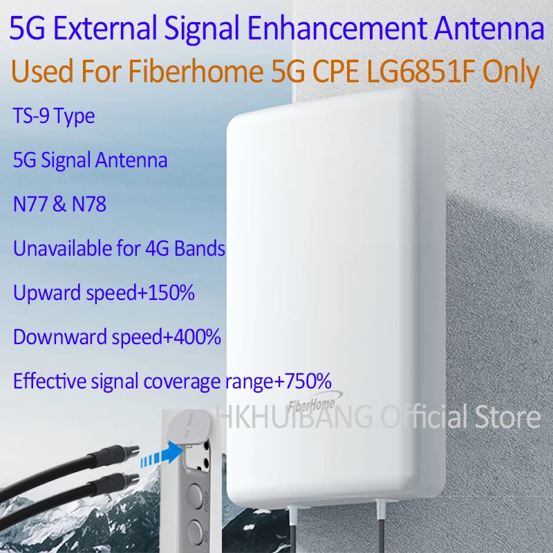 FiberHome 5G CPE External Signal Enhancement Antenna LG6851F Dedicated TS-9 Interface Antenna